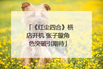 《红尘四合》横店开机 张子璇角色突破引期待
