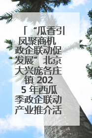 “瓜香引凤聚商机 政企联动促发展”北京大兴庞各庄镇 2025 年西瓜季政企联动产业推介活动圆满举行