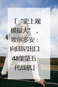 “史上规模最大”，埃尔多安：向印尼出口48架第五代战机