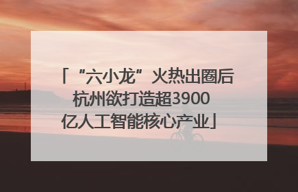 “六小龙”火热出圈后 杭州欲打造超3900亿人工智能核心产业
