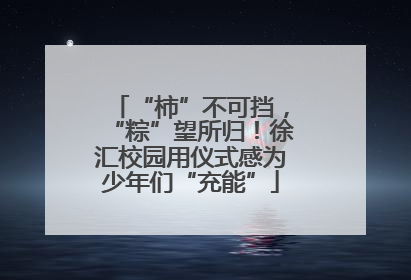 “柿”不可挡，“粽”望所归！徐汇校园用仪式感为少年们“充能”