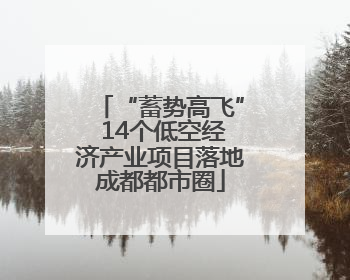 “蓄势高飞” 14个低空经济产业项目落地成都都市圈