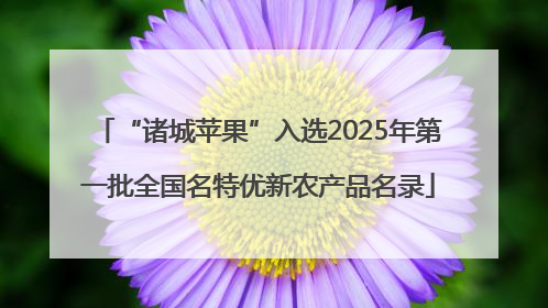 “诸城苹果”入选2025年第一批全国名特优新农产品名录