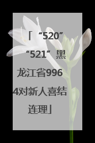 “520”“521”黑龙江省9964对新人喜结连理