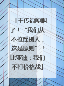 王传福哽咽了！“我们从不拉踩别人，这是原则”！比亚迪：我们不打价格战