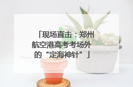 现场直击：郑州航空港高考考场外的“定海神针”