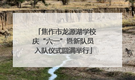 焦作市龙源湖学校庆“六一”暨新队员入队仪式圆满举行