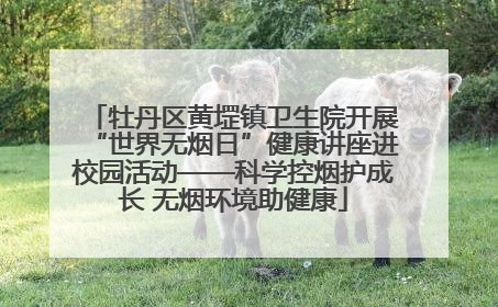 牡丹区黄堽镇卫生院开展“世界无烟日”健康讲座进校园活动——科学控烟护成长 无烟环境助健康