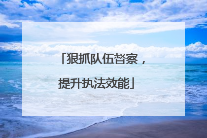 狠抓队伍督察，提升执法效能
