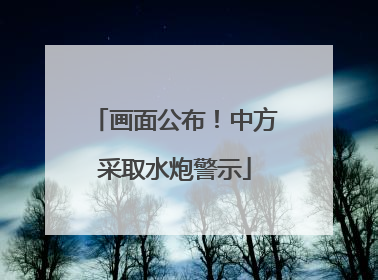画面公布！中方采取水炮警示