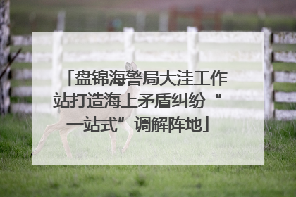 盘锦海警局大洼工作站打造海上矛盾纠纷“一站式”调解阵地