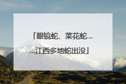 眼镜蛇、菜花蛇……江西多地蛇出没