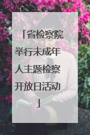 省检察院举行未成年人主题检察开放日活动