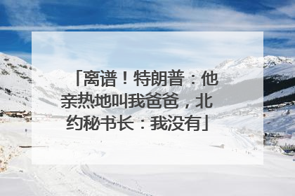 离谱！特朗普：他亲热地叫我爸爸，北约秘书长：我没有
