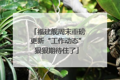 福建舰周末重磅更新“工作动态” 狠狠期待住了
