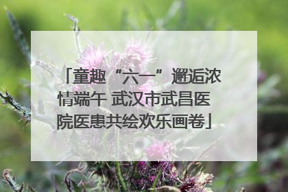 童趣“六一”邂逅浓情端午 武汉市武昌医院医患共绘欢乐画卷