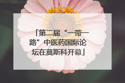 第二届“一带一路”中医药国际论坛在莫斯科开幕