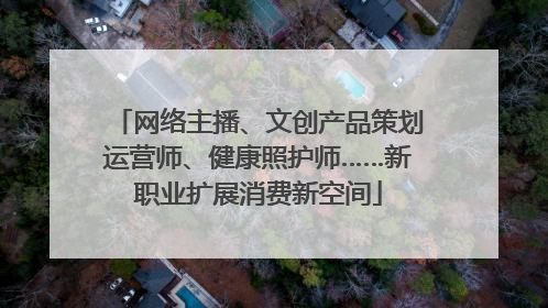 网络主播、文创产品策划运营师、健康照护师……新职业扩展消费新空间