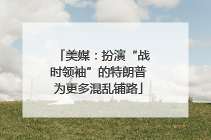 美媒：扮演“战时领袖”的特朗普为更多混乱铺路