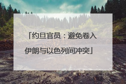 约旦官员：避免卷入伊朗与以色列间冲突