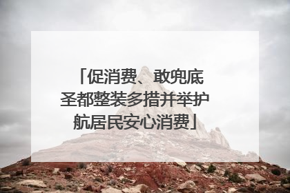 促消费、敢兜底 圣都整装多措并举护航居民安心消费