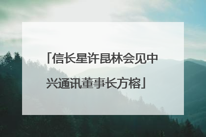 信长星许昆林会见中兴通讯董事长方榕