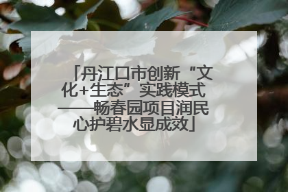 丹江口市创新“文化+生态”实践模式——畅春园项目润民心护碧水显成效