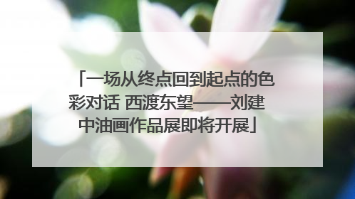 一场从终点回到起点的色彩对话 西渡东望——刘建中油画作品展即将开展