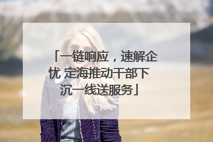 一链响应，速解企忧 定海推动干部下沉一线送服务