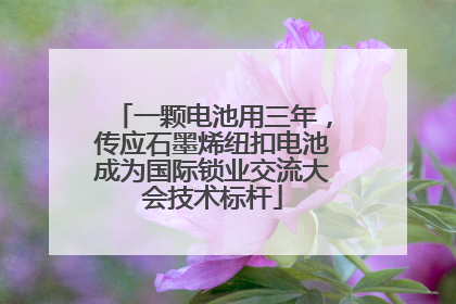 一颗电池用三年，传应石墨烯纽扣电池成为国际锁业交流大会技术标杆
