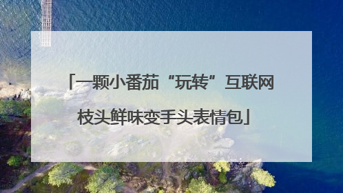 一颗小番茄“玩转”互联网 枝头鲜味变手头表情包