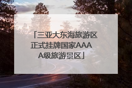 三亚大东海旅游区正式挂牌国家AAAA级旅游景区
