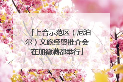 上合示范区（尼泊尔）文旅经贸推介会在加德满都举行
