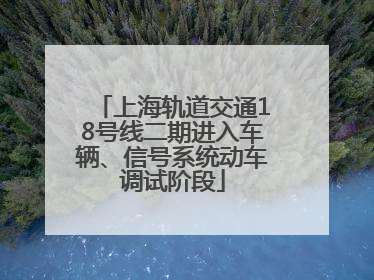 上海轨道交通18号线二期进入车辆、信号系统动车调试阶段