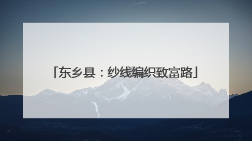 东乡县：纱线编织致富路