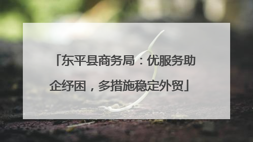 东平县商务局：优服务助企纾困，多措施稳定外贸