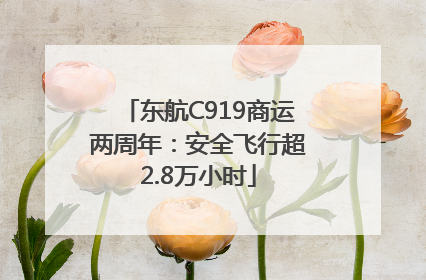 东航C919商运两周年：安全飞行超2.8万小时