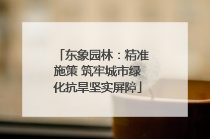 东象园林：精准施策 筑牢城市绿化抗旱坚实屏障