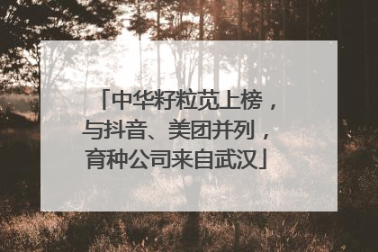 中华籽粒苋上榜，与抖音、美团并列，育种公司来自武汉