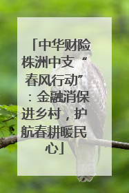 中华财险株洲中支“春风行动”：金融消保进乡村，护航春耕暖民心
