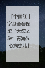 中国红十字基金会探望“天使之旅”青海先心病患儿
