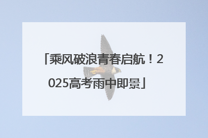 乘风破浪青春启航！2025高考雨中即景