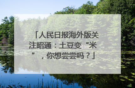 人民日报海外版关注昭通：土豆变“米”，你想尝尝吗？