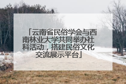 云南省民俗学会与西南林业大学共同举办社科活动，搭建民俗文化交流展示平台
