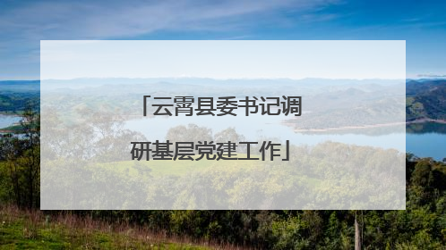 云霄县委书记调研基层党建工作