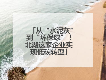 从“水泥灰”到“环保绿”！北湖这家企业实现低碳转型