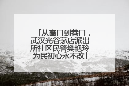 从窗口到巷口，武汉光谷茅店派出所社区民警樊艳玲为民初心永不改