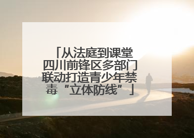 从法庭到课堂 四川前锋区多部门联动打造青少年禁毒“立体防线”