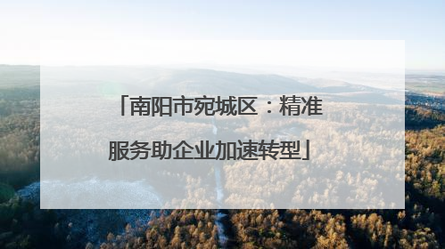 南阳市宛城区：精准服务助企业加速转型