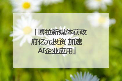 博拉新媒体获政府亿元投资 加速AI企业应用